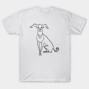 Sketch Funny dog Italian Greyhound T-Shirt